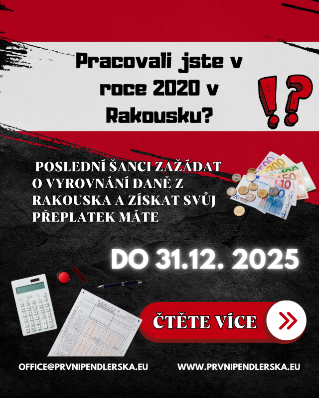 Pracovali jste v roce 2020 v Rakousku?